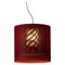 Red and Black Moaré LM Pendant Lamp by Antoni Arola 1