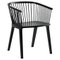 Black Matt Lacquer Secreto Little Armchair by Colé Italia 1