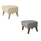 Blue and Natural Oak Sahco Zero Footstool from By Lassen, Set of 4 5