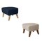 Blue and Natural Oak Sahco Zero Footstool from By Lassen, Set of 4, Image 4