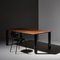 Small Walnut and Green Marble Sunday Dining Table by Jean-Baptiste Souletie 9