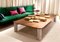 Extra Large Black and Green Marble Sunday Coffee Table by Jean-Baptiste Souletie 6