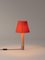Nickel and Red Básica M1 Table Lamp by Santiago Roqueta for Santa & Cole 2