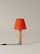 Nickel and Red Básica M1 Table Lamp by Santiago Roqueta for Santa & Cole 3