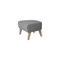 Grey, Natural Oak Raf Simons Vidar 3 My Own Chair Footstool from By Lassen, Set of 4 3