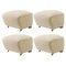 Beige Natural Oak Sahco Zero the Tired Man Footstool from By Lassen, Set of 4 1