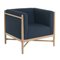Angel Blue Natural Beech Wood Loka Lounge Armchair by Colé Italia 2