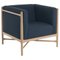 Angel Blue Natural Beech Wood Loka Lounge Armchair by Colé Italia 1