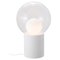 Lampadaire Boule Haut Transparent Opalin Blanc par Pulpo 1