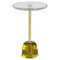 High Transparent Pina Brass Side Table by Pulpo 1