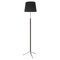 Black and Chrome Pie De Salón G3 Floor Lamp by Jaume Sans 1