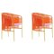 Chaise de Salon Caribe Orange Rose par Sebastian Herkner, Set de 2 1