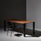 Extra Large Black Wood and White Marble Sunday Dining Table by Jean-Baptiste Souletie 7