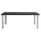Extra Large Black Wood and White Marble Sunday Dining Table by Jean-Baptiste Souletie 1