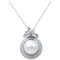 White and Fancy Diamonds, South-Sea Pearl, 18 Karat White Gold Pendant Necklace, Image 1