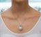White and Fancy Diamonds, South-Sea Pearl, 18 Karat White Gold Pendant Necklace, Image 6