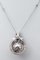 White and Fancy Diamonds, South-Sea Pearl, 18 Karat White Gold Pendant Necklace, Image 4