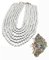 Collar de oro y plata con zafiros, rubíes, esmeraldas, diamantes y perlas, Imagen 4