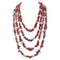 Multi-Strand Coral and Turquoise Necklace, Image 1