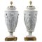 Porcelain Bisque and Gilt Vases, Louis XVI Style, Set of 2 1