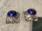 Enamel Candleholders in Silver Gilt by Theodore Olson Bergen, 1930s, Set of 2 1