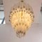 Italian Quadried Chandelier in Murano Glass with Brass Structure, Image 5