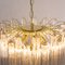 Italian Quadried Chandelier in Murano Glass with Brass Structure 9