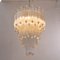 Italian Quadried Chandelier in Murano Glass with Brass Structure, Image 4