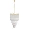 Italian Quadried Chandelier in Murano Glass with Brass Structure 10