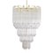 Italian Quadried Chandelier in Murano Glass with Brass Structure 1
