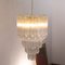 Italian Quadried Chandelier in Murano Glass with Brass Structure, Image 6