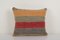 19th Century Embroidered Kilim Rug Pillow Case 1