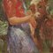 Artista italiano, ragazza con vitello, metà XX secolo, olio su tavola, Immagine 5