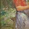 Artista italiano, Niña con becerro, mediados del siglo XX, óleo sobre tablero, Imagen 10