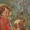 Artista italiano, Niña con becerro, mediados del siglo XX, óleo sobre tablero, Imagen 8