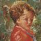 Italian Artist, Girl with a Calf, Mid-20th Century, Oil on Board 2