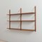 Mid-Century Danish Teak Wall Unit with Hanging Floating Shelves in Sorensen or Cadovius Style, 1960s 4