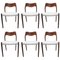 Model 71 Rosewood Dining Chairs by Niels O. Møller for J. L. Møllers, 1951, Set of 6 1