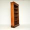 Antique Inlaid Burr Walnut Open Bookcase 9