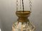 Lámpara colgante italiana antigua de bronce y vidrio, Imagen 3