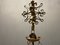 Lámpara colgante italiana antigua de bronce y vidrio, Imagen 4