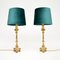Antique Solid Brass Table Lamps, Set of 2, Image 1