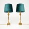 Antique Solid Brass Table Lamps, Set of 2 2