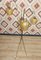 Mid-Century Tripod Floor Lamp in Brass & Glass, 1950s 2