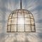 Lámpara de techo Mid-Century de vidrio estructurado de hierro de Limburg, Germany, años 60, Imagen 5
