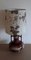 Lámpara de mesa vintage de cerámica Glassier marrón, años 80, Imagen 5