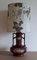 Vintage Table Lamp in Brown Glassier Ceramic, 1980s, Image 1