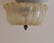 Vintage Bundt Cake Ceiling Lamp in Yellow Glass, 1970s, Image 2
