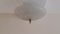 Vintage German Round Ceiling Lamp in White Glass from Honsel, 1970s 1