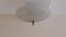 Vintage German Round Ceiling Lamp in White Glass from Honsel, 1970s, Image 1